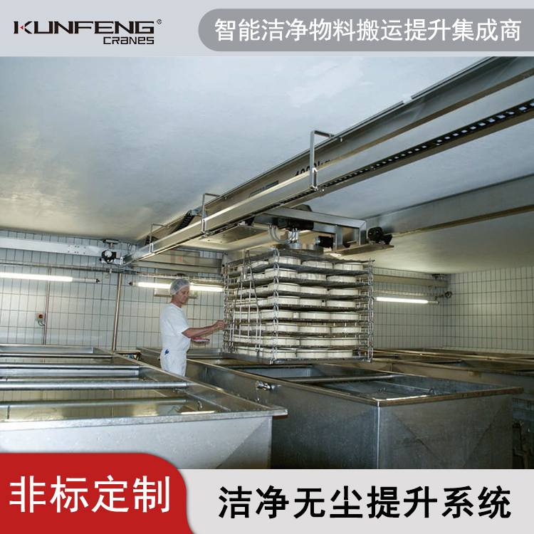罐头食品冷藏加工厂无尘行吊